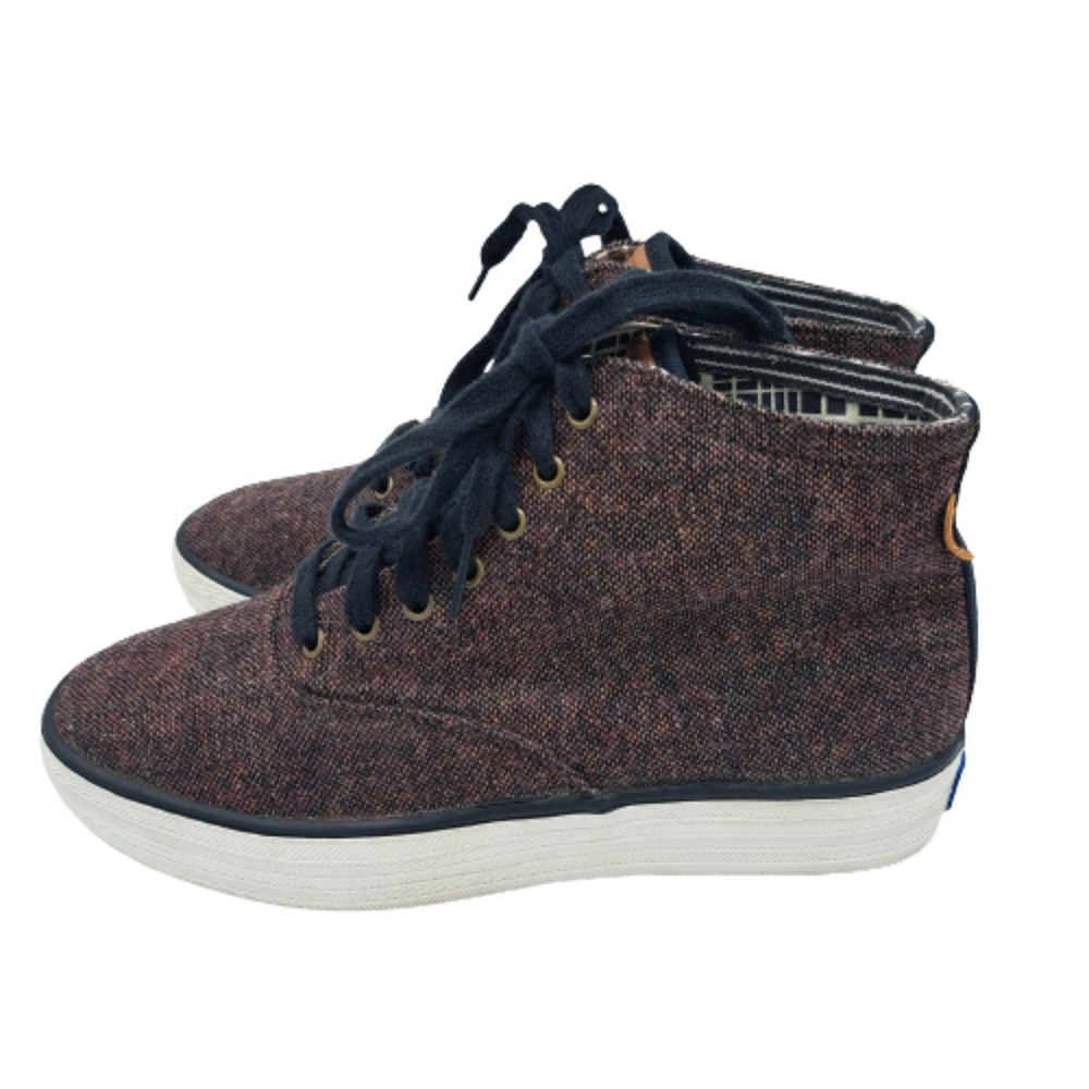 Keds Womens Size 6 Hi Top Sneakers Brown Canvas Lace Up Casual Walking Shoes